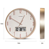 TIMESS Luminous Voice-activated Wall Clock, 14' Silent Battery Powered