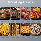8-in-1 Air Fryer 6 Qt, Premium Ceramic Coating,Precise Heating for Even Results