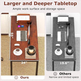 4-Person Meeting Room Table: Large Tabletop, Heavy-Duty Metal, Multifunctional Desk for Home, Office,