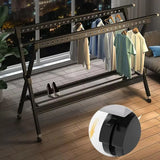 Collapsible Portable Clothes Drying Rack with 360-Degree Swivel Wheels