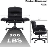 Criss Cross Office Chair with Flip-Up Armrests, Swivel Makeup Chair with Wheels