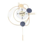 Wall Clock 27.95" Large Metal Hanging Clocks Silent Modern Art Home Décor
