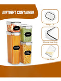 42pcs Sealed food storage containers with LIDS plastic kitchen pantry, dry cargo jars of lactose,