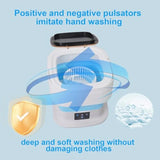 18L Portable Foldable Mini Washing Machine with 3 Modes for Clothes Underwear Small Laundry Washer