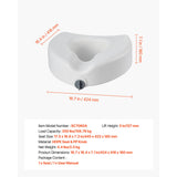 SucceBuy Raised Toilet Seat 5-Inch Lift Height Widened Commode Elevated Toilet Seat Rise
