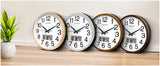 TIMESS 13-inch wood grain wall clock, perpetual calendar, silent timekeeping