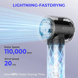 7 In 1 Hair Dryer Brush Brushless High Speed Hair Dryer with Diffuser Ionic Blow Dryer Hot Air Styling Comb