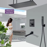 Nickel/Chrome/Black LED 40cm/80cm rectangular brass shower nozzle faucet bathroom accessories