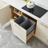 10 Pack 35 QT Garbage Waste Recycling Bin Easy To Clean Waste Trash Rubbish Bin