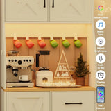 Adjustable Shelf Tall Kitchen Pantry Cabinet with 3 Drawers, LED Light & Charging Station