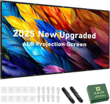 Projector Screen 120in 4K HD Foldable Anti-Crease Portable for Home Theater