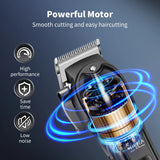 HIENA PRO Professional Hair Clipper Set Cordless Barber Kit and Hair Cutting Set Electric Foil Shavers and
