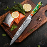 SANMUZUO 8 Inch Damascus Steel Carving Knife -  YAO Series - Razor-Sharp Meat Cutting Knife