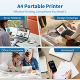 Portable Printer Wireless Inkless Thermal Printer A4 Bluetooth