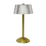 3 Colors LED Crystal Table Lamp Dimmable Bedside Night Light Rechargeable