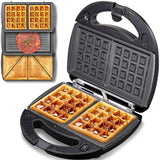 Yabano Sandwich Maker, 3 in 1 Waffle Maker, Toaster and Electric Panini Press Grill