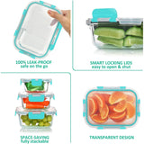 12 Pieces Glass Food Storage Containers Set, Meal Prep Containers