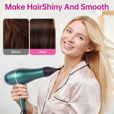 Morfone 12pcs-in-1 multiple accessory hair dryer. With accessories such as combs, hair clips,
