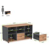 Tribesigns 2 Drawers Lateral File Cabinets Home Office 47inch Mobile Wood Filing Cabinet