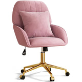 Home Office Desk Chair Comfy with Adjustable Swivel Wheels,