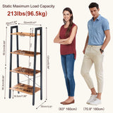 JHK 4-Tier Display Bookshelf Wooden Storage Standing Shelf Stable Frame Graduated Shelves
