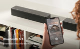 500W Sound Bar for TV with 6.5" Subwoofer&4 Wired Surround Speakers