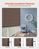 90% Sun Shade Cloth, 10 x 12 ft Pergola Shade Cover with Stainless Steel
