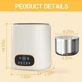 Portable fully automatic washing machine for apartments, dorms, RVs travel; ABS plastic body; white;