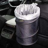 Car Trash Can, 3.3 Gallon Pop-Up Garbage Bin, Waterproof, Loop for Hanging, Velcro Base, Washable,