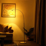 Nordic Simple Floor Lamp with Orange Acrylic Shade for Living Room