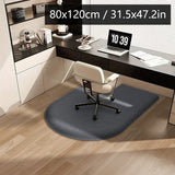 Solid color computer chair mat flannel floor mat thickened desk swivel chair