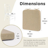 Square Chair Cushions for Dining Chairs 6 Pack Non Slip Seat Cushions for Kitchen Chairs