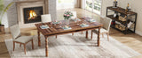 Tribesigns 62” Wood Patio Table for 4-6 People
