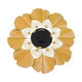 3D Ginkgo Biloba Art Wall Clock WM353B | Gold Dial, Silent Movement