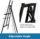 A-Frame Wooden Display Easel - Adjustable Lyre Beechwood Studio Easel