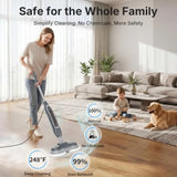 All-in-One Scrubbing Steam Mops for Floor Cleaning with Rotating Pads