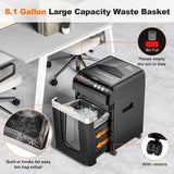 200-Sheet Auto Feed Paper Shredder, 60 Minutes Nonstop Heavy Duty Shredders