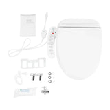 Elongated Heated Bidet Toilet Seat with Self-Cleaning Nozzle, Multiple Wash Modes,Self-Cleaning Nozzles, Soft Close Lid