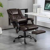 Office Chair with 6 Vibration Points, PU Leather Reclining Computer Chair