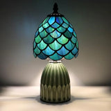 Tiffany Lamp Stained Glass Mushroom Table Lamps 6X6X12.5 Inch Style Small Night Light