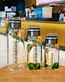 Large Capacity Glass Water Bottle Transparent Milk Juice Cup  for Tour Outdoor Sports