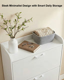 Wooden Shoe Storage Organizer with 3 Flip Drawers for Entryway, Hallway