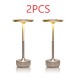 USB Touch Dimming Metal Recharge LED Table Lamps For Restaurant