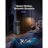 Evaporative cooler in gray, compact 24.4 design with 4 modes for bedroom