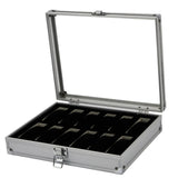 1pc Watch Display Storage Case 6/12/24 Grid Jewelry Watches Display Storage Box Square Case Suede Inside Rectangle Watch Holder