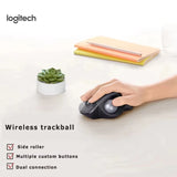 Logitech MX ERGO S Wireless Track Ball Mouse Wireless Bluetooth Charging Mouse Ergonomic Series Mouse Light Sound Office Design