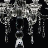 Crystal Candle Holder, 7-Arm 14 Inch Crystal Taper Candlestick Candelabra
