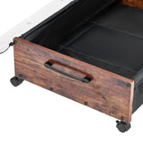 2 Pack Rolling Under Bed Storage With Wheels 25.6x18.1x7.1 Inch  For Clothes Shoes