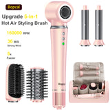 5 in 1 High Speed Hair Dryer,Hot Air Comb Set,Hair Brush,Curling Iron,Hair Straightener Styling