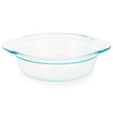 Deep Round Glass Baking Dish 9.5 Inch Oven Safe Tempered Glass Bakeware